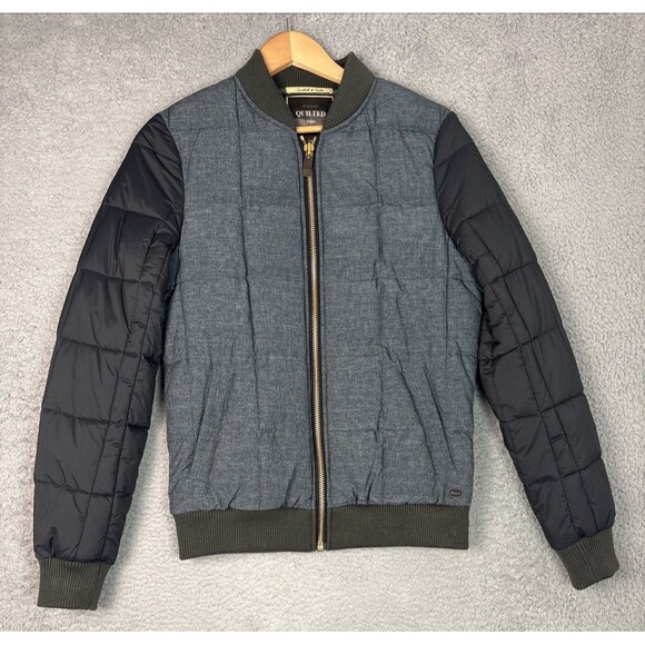 Scotch and Soda Men’s My Favoritve Quilted Puffer Jacket Grey Size Small - Picture 1 of 8